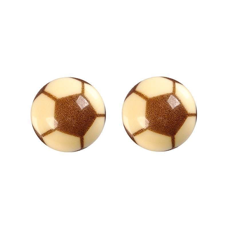 Schokoladendeko 3D Fußball weiße Schokolade 216 Stück 2,2cm