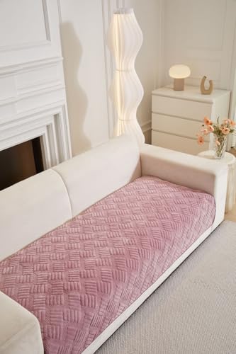 Image of HOMETHREADS Innovative Premium Velvet Sofa Cover Mat with PVC Backing for Non-Slip Comfort (L Move, 2 Seater | 70x140cm)