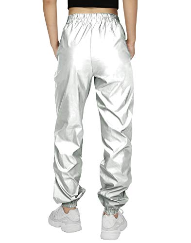 HDE Reflective Joggers Pants for Women High Visibility Jogger Windbreaker Pant4