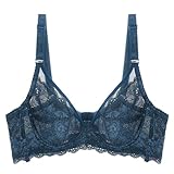 ALDOLA büstenhebe Damen bügelloser Softcup-BH Soft Bras for Women Grün Damen mit Bügel Sexy Frauen BH Spitze BH Gepolstert Super BH Extrem Lace Support Komfort BH(Größe:90E)