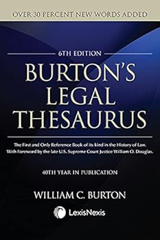 Perfect Paperback Burton's Legal Thesaurus 6th Edition Book