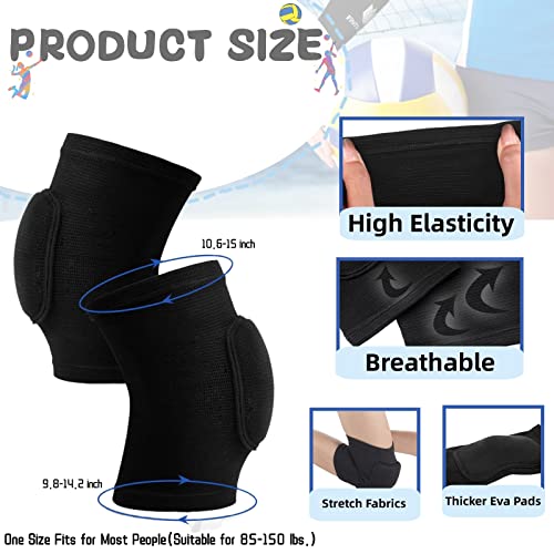 Volleyball Knee Pads Volleyball Arm Sleeves Volleyball Socks And Headband 4 Pcs Volleyball Accessories Passing Forearm Sleeves With Protection Pad Thumb Hole For Women Teen Girls Youth #TOP2