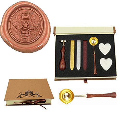 MNYR Kit de sellos de cera de abeja con forma de corona...