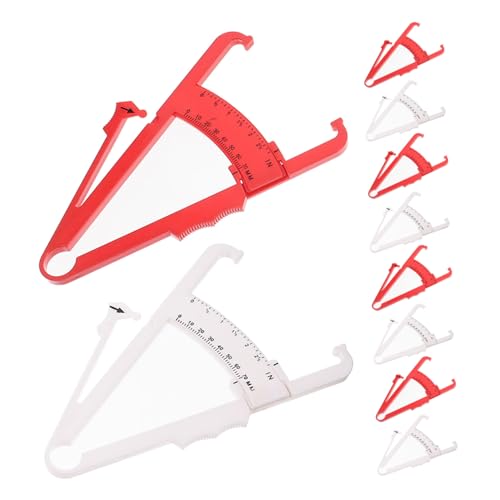 HAPINARY 10 piezas Calibrador de Grasa Corporal Preciso Doble Escala para Medir de Pliegues Cutáneos Herramienta Portátil para Fitness y Evaluación de Imc