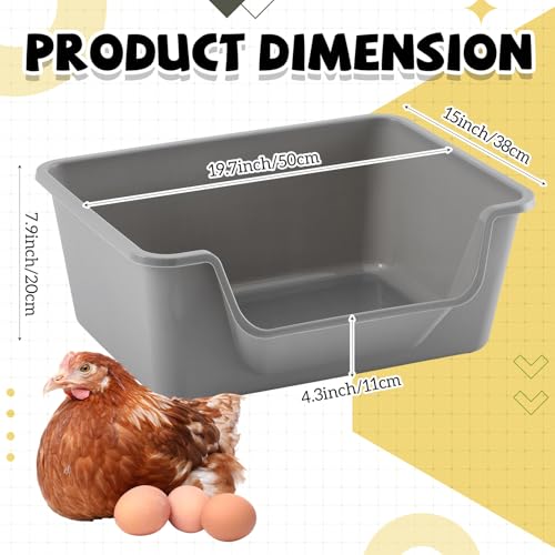 6 Pack Washable Chicken Nesting Box, Floor Durable Chicken Coop Accessories Easy Clean Plastic Square for Hens Ducks and Poultry for Egg Collection Backyard - Image 5