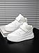 Boys Girls Sports Board Shoes with Leather Upper, Breathable Comfortable, for Basketball Running Walking Tennis Suitable for All Seasons Ivory