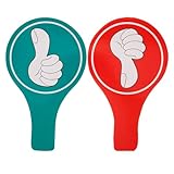 DINHEAROM Daumen Hoch Daumen Runter Abstimmungspaddel 23x14cm Handlich Leicht zu Reinigen Kt Board Wahlzubehör für Klassenzimmer und Büro