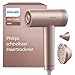 Philips Haartrockner Series 8000 – mit ThermoShield Advanced und bürstenlosem DC-Motor für schnelles Trocknen, Kopfhautpflege, 1400 W, Rosé Champagner, mit Stylingdüse und Diffusor, Modell BHD837/10