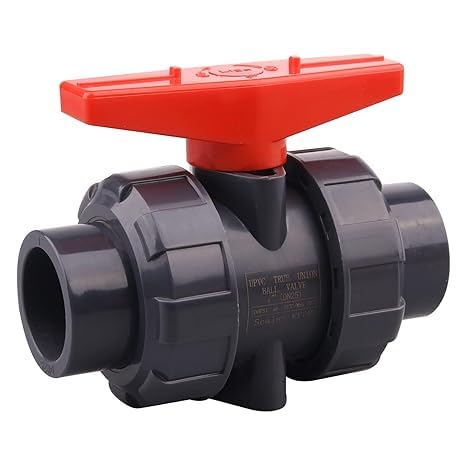 hydure pvc true union ball valve | 1/2 inch (20mm) | full port | high pressure leak-proof valve for water, plumbing & industrial use | durable & easy installation