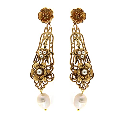 Boucles d’oreilles vintage allongées en or 24KT pour magnifier vos soirées