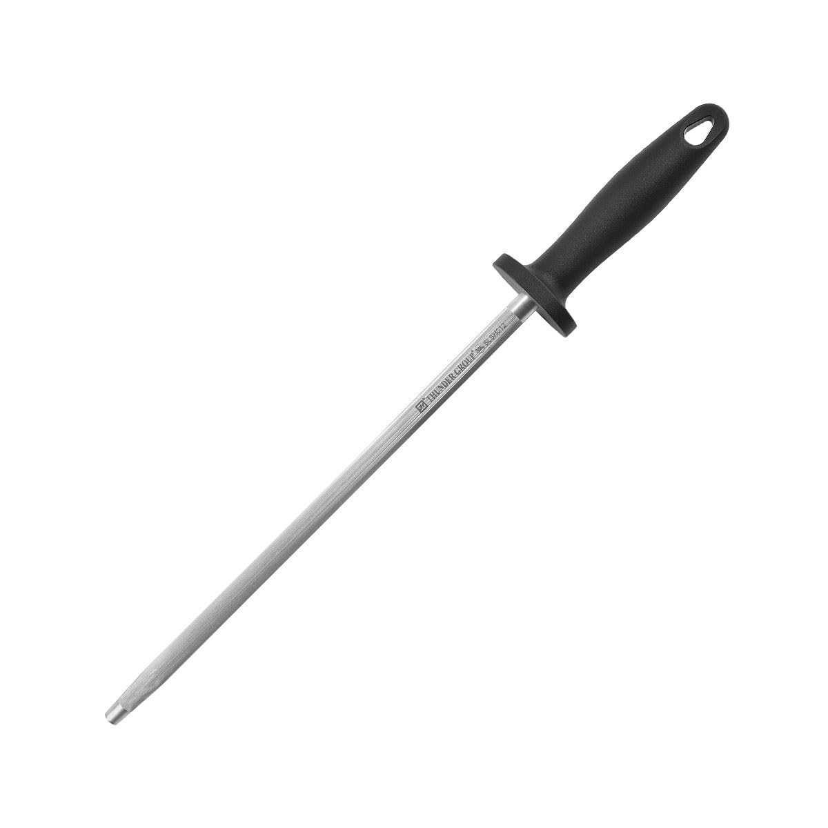 Thunder Group SLSH012 Knife Sharpening Rod, Blade Length: 11.8 inches (30 cm), Total Length: 17.3 inches (44 cm), Rough Steel Bar, Stick Type, Knife Sharpener, Carbon Steel, Commercial Use : Home & Ki
