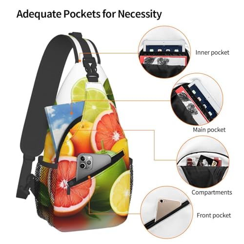 Bolso cruzado citrus fruits tipo sling para hombre y mujer miniatura 5