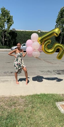 40 Inch Gold 15 Balloons Number, 15th Birthday Decorations For Girl Boys, 15 Year Old Birthday Decorations, Large Foil Mylar 51 Balloons For Party, Engagement, Graduations - 4