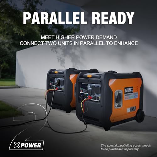 Image of GENMAX 8000w Tri-Fuel Inverter Generator(2026Model) Features2Wire Auto Start /Stop,bluetooth APP Control,CO Sensor,Digital Display&50A Outlet-Ideal for Home Backup&Camping,EPA Compliant(GM8000iETC)