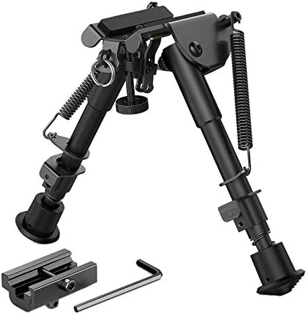 Tiptop® Tactical Rifle Bipod Quicklock EZ Pivot & PAN QD 9" - 13": Picatinny Mount, Quick Action, Extendable, Folding, with Sling-Attached Hole. PN#S9-94673