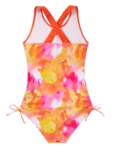 Image of BFUSTYLE Girls Swimsuit One Piece Bathing Suit 4-13 Years Sleeveless Beach Swimwear
