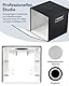 DUCLUS Fotobox, 40 x 40 cm Aufgerüstete 18W Photobox, Dimmbarer Lichtbox Kit mit 160 5500K LEDs und Type-C Schnittstelle, 8 Fotohintergründe für Produktfotografie
