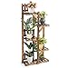 RELAX4LIFE Scaffale Porta Pianta Vertificale in Legno di Massello Leggero, con Portata di 25 KG per Giardino e Balcone, 60 x 26 x 130 cm (Verticale, 5 livelli)