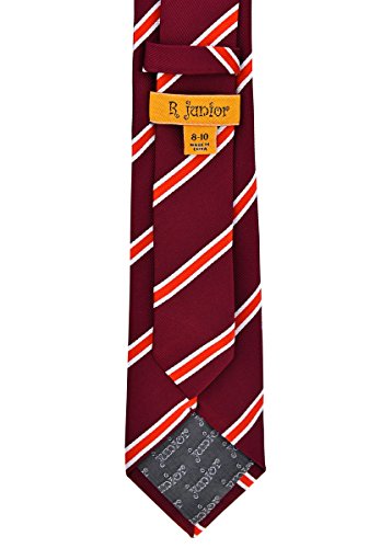 Retreez British Bar Striped Woven Boy's Tie - 8-10 years3