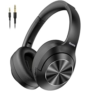 Active Noise Cancelling Headphones – Upgraded Deep Bass Wireless Over Ear Bluetooth Headphones, 80H Playtime Noise Canceling Headphones, Comfort fit, Crystal Clear Calls for Travel/Home/Office