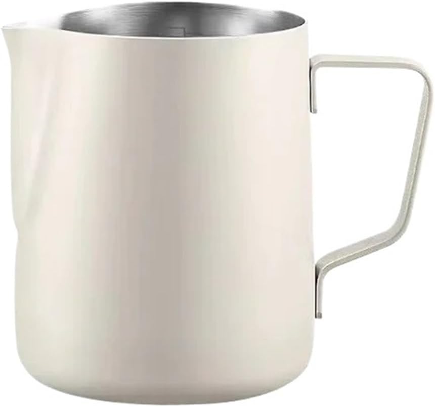 350/600ML Coffee Milk Frothing Pitcher Jug 304 Stainless Steel Precise Scale Latte Barista Professional CafeUtensil(350ML Silver)