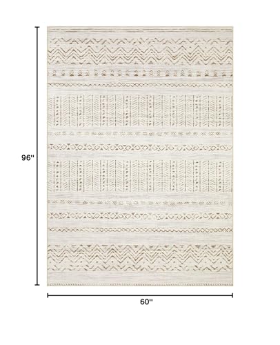 Image of cotiled Boho 5x8 Area Rugs for Living Room: Soft Moroccan Washable Rug