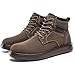 FLYLAND Men's Fashion Sneaker Chukka Boots Lace Up Leather Ankle Dress Boot Lightweight Non-Slip Walking Shoes Brown 7.5