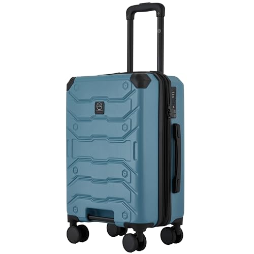 Image of Wrangler ATG Trailway Expandable Hardside Luggage, Storm Blue, 22 inch Carry-On