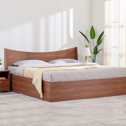 Image of Home Centre | Helios Alton | Engineered Wood | Box Storage | Queen Beds | Walnut | 1 Year Warranty