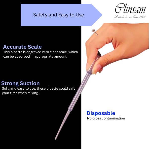5000 pieces-500/BX, 10BX/CS, 6ML Pipettes, Disposable Plastic Transfer Pipettes - High Precision Pipettes Dropper for Science Experiments or Laboratory use- Convenient and Safe
