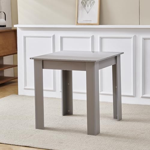 4HOMART Modern Wooden Dining Room Table High Gloss Tabletop Dining Table Small Kitchen Table Only Square for 2/4 People Use Dinette Apartment