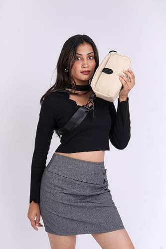 Image of TS WITH TECHSUN Quilted Small Crossbody Bag for Women, Waterproof PU Leather Sling Bag with Adjustable Strap, Lightweight Travel Shoulder, Purse for Phone, Wallet, Keys, Makeup