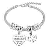 Cousins Bracelets for Women Stainless Steel Bracelets Happy Birthday Cousin Gift Female Cousin Bracelet Cousins Birthday Gifts for Women Inspirational Gifts for Friends Woman Christmas Friendship Gift