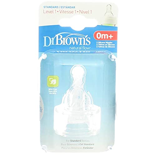 Image of Dr. Browns Unisex Baby Natural Flow Level One Standard Nipple