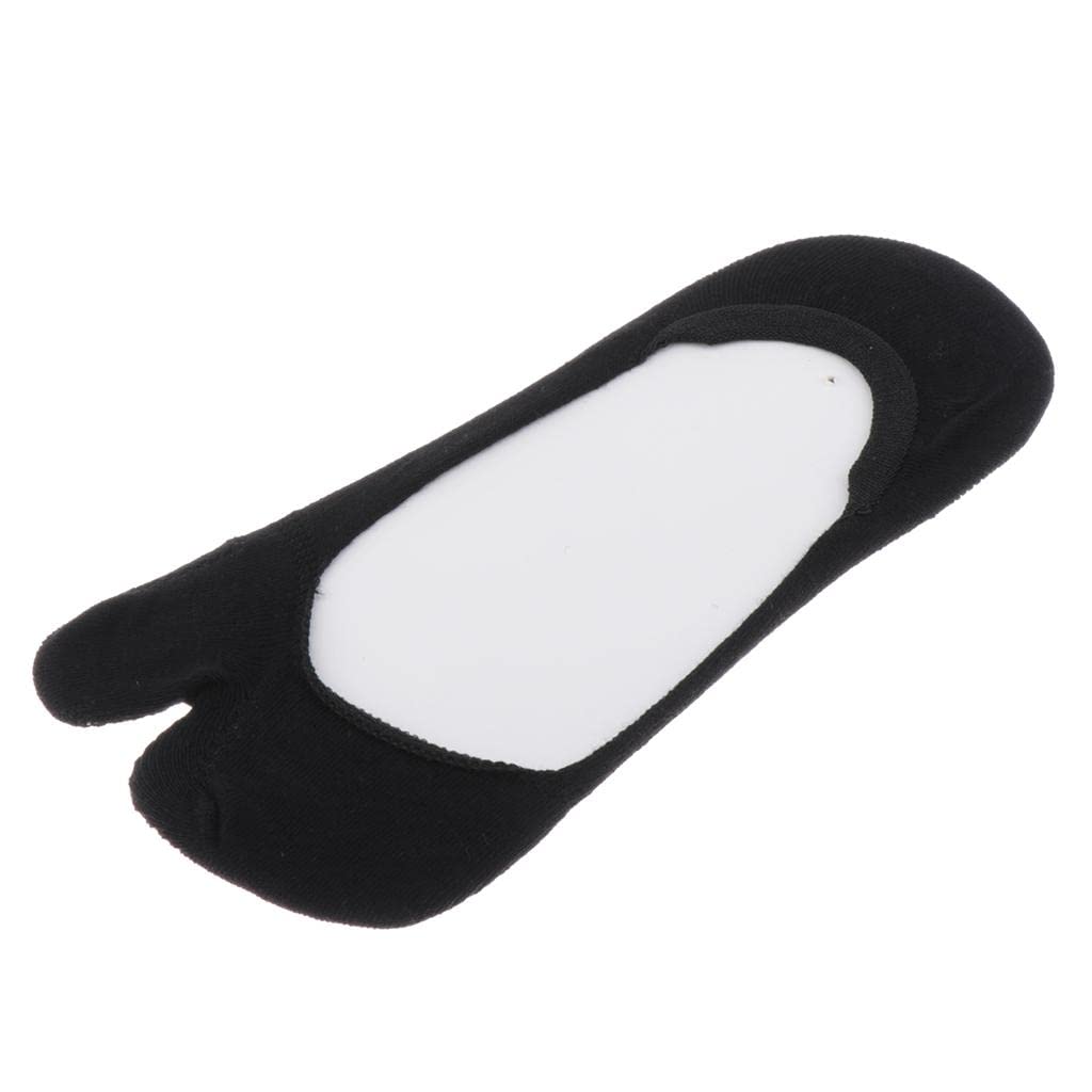 4x Damen Baumwoll Zehensocken, Modische, Unsichtbare, Niedrige Tabi Socken für Flop,