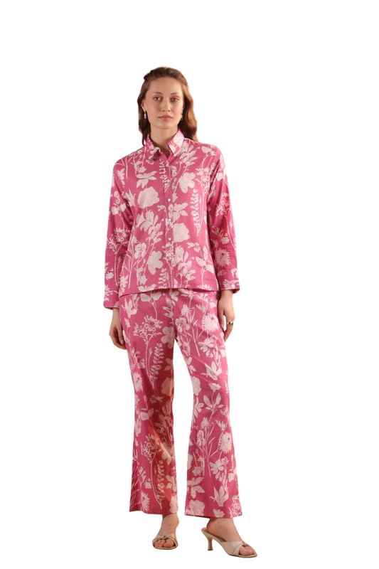 jisora Women's Pink PrintedCotton Co-ord Set-picture-15