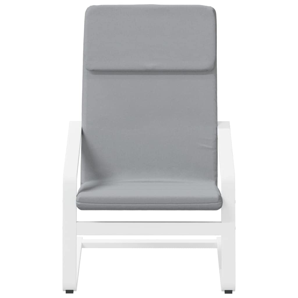 vidaXL Chaise de Relaxation avec Repose-Pied Gris Clair Tissu, Chaise de Salle à Manger, Chaise, mobilier de Salon, Chaise de Bureau, Fauteuil