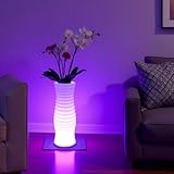 LED Vase Night Light, 20-in Rechargeable LED Planter Light, 16 Colors & 4 Modes Cordless Flower Pot with Remote, Waterproof & Sturdy Floor Mood Lamp for Living Room Bedroom Yard Wedding Party Decor