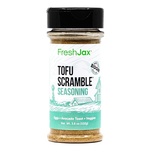 FreshJax Tofu Scramble Spice Mix – 3.6 oz Vegan Plant-Based Egg Seasoning for Tofus, Veggie Scrambles, Breakfast Bowls, Stir-Fries, Brunch, Meal Prep, Healthy Cooking | Made in USA
