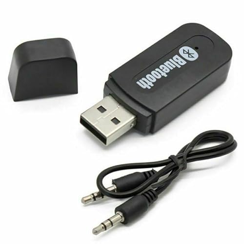 3.5mm to USB Bluetooth Receiver Adapter for Seamless Audio Streaming - USB Bluetooth Wireless Receiver AUX Audio Stereo Music Adapter Car Kit, Enhance Your Devices with Bluetooth audio transmitter