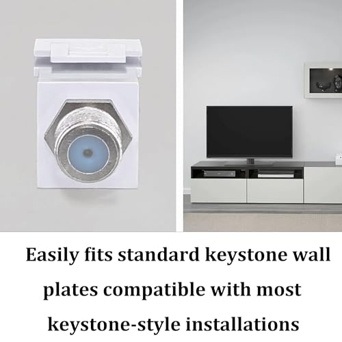 5 Conectores F-Type RG6 Keystone Jack Insert 2GHz miniatura 6
