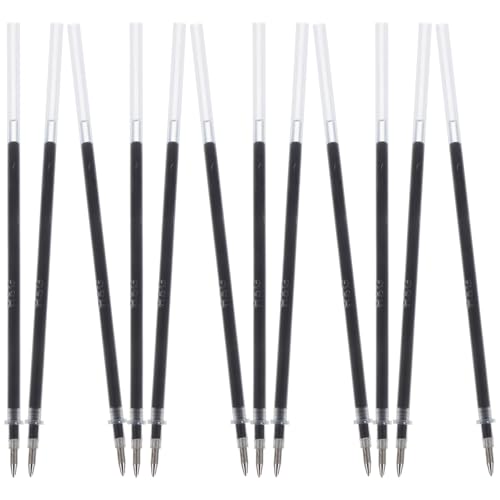 WEKADRIN Recambios de Bolígrafos de Gel Punta Fina 05 MM Tinta Negra de Secado Rápido 24 Unidades Compatibles para Escuela Oficina y Uso Profesional