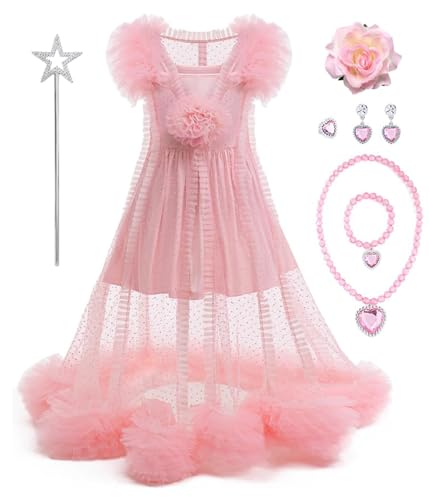 Disfraz de Bruja Rosa para Niñas 2 Piezas miniatura 1