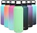 Simple Modern 40 oz Summit Water Bottle - Stainless Steel Hydro Metal Flask +2 Lids - Wide Mouth Double Wall Vacuum Insulated Green Large 2 Liter Half Gallon Cold Leakproof Thermos - Mint