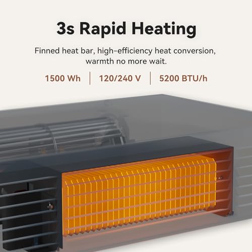 Image of Kickspace Heater 1500W Toe Kick Heater with Thermostat, White, HTA15-PRO