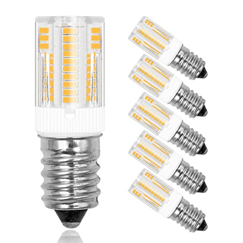 Bombilla LED E14 iluminación para decoración del hogar 2 W regulable blanco cálido 2700 K SES pequeño Edison portavelas tapón de rosca 20 W equivalente 5 uds Cover