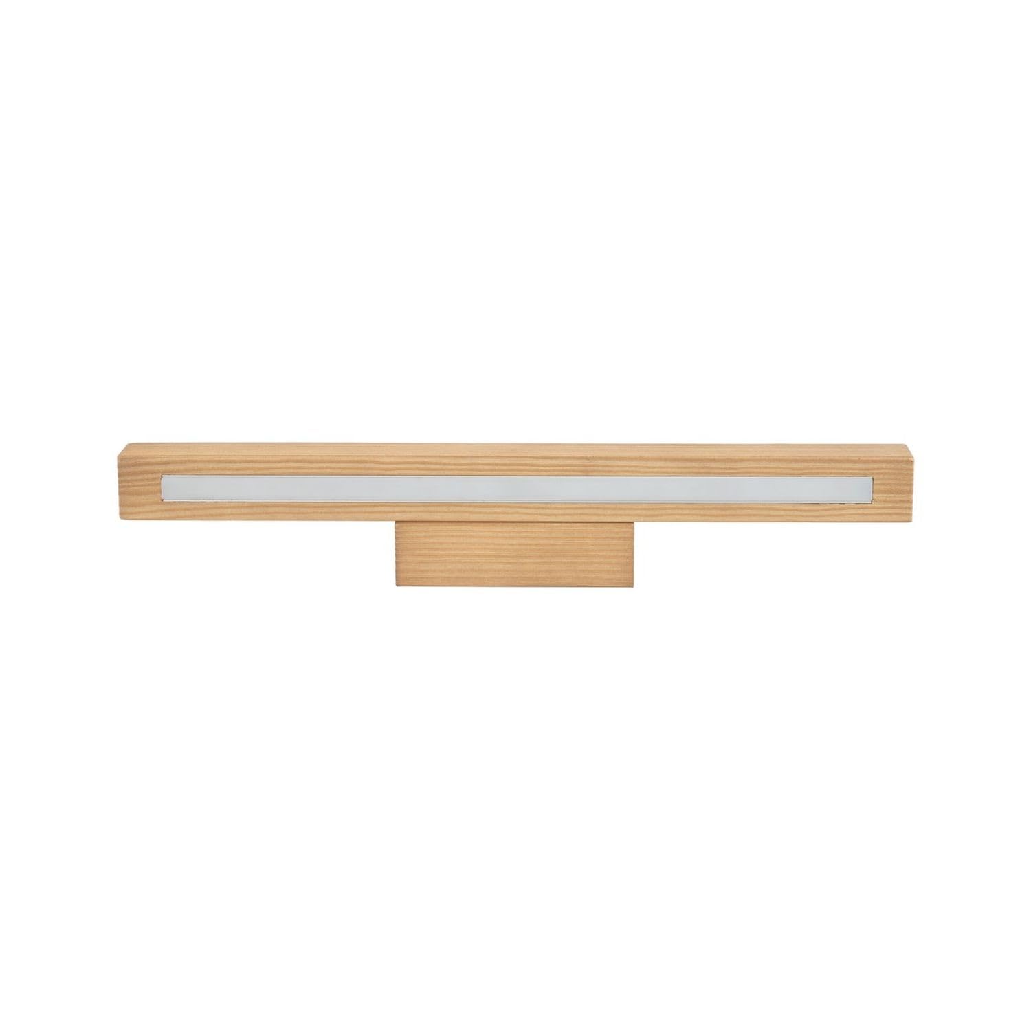 Lámpara cuadro LED madera 46 cm largo pino 3000 K luz blanco cálido 988 lm downlight lámpara cuadro moderno salón espejo dormitorio