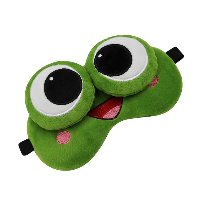 Samvardhan Pack Of 1 Fur Unicorn Sleep Mask Plush Sleeping Eye Cover For Women Girls Home Sleeping Traveling (Frog), Green (B0D31T1ZXL) Amazon Price History, Amazon Price Tracker