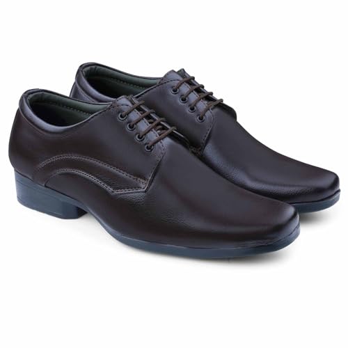 Image of DOCTOR EXTRA SOFT Men's Black Formal Shoes- Classic Office Business Dress Shoes, Slip On & Lace Up Style, Lightweight Cushioned Sole, Non-Slip Professional Work, Wedding,Party & Casual Footwear D-851