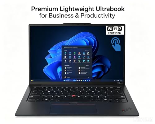 Image of 2026 NewLenovo ThinkPad X1 Carbon Gen 14 Aura Edition Laptop, 14 inch 2.8K OLED Touch Dolby Vision, Core Ultra 7 365 vPro, 64GB LPDDR5X 1TB SSD, Wi-Fi7, 10MP RGB+IR Camera, Haptic Touchpad, Win11 Pro